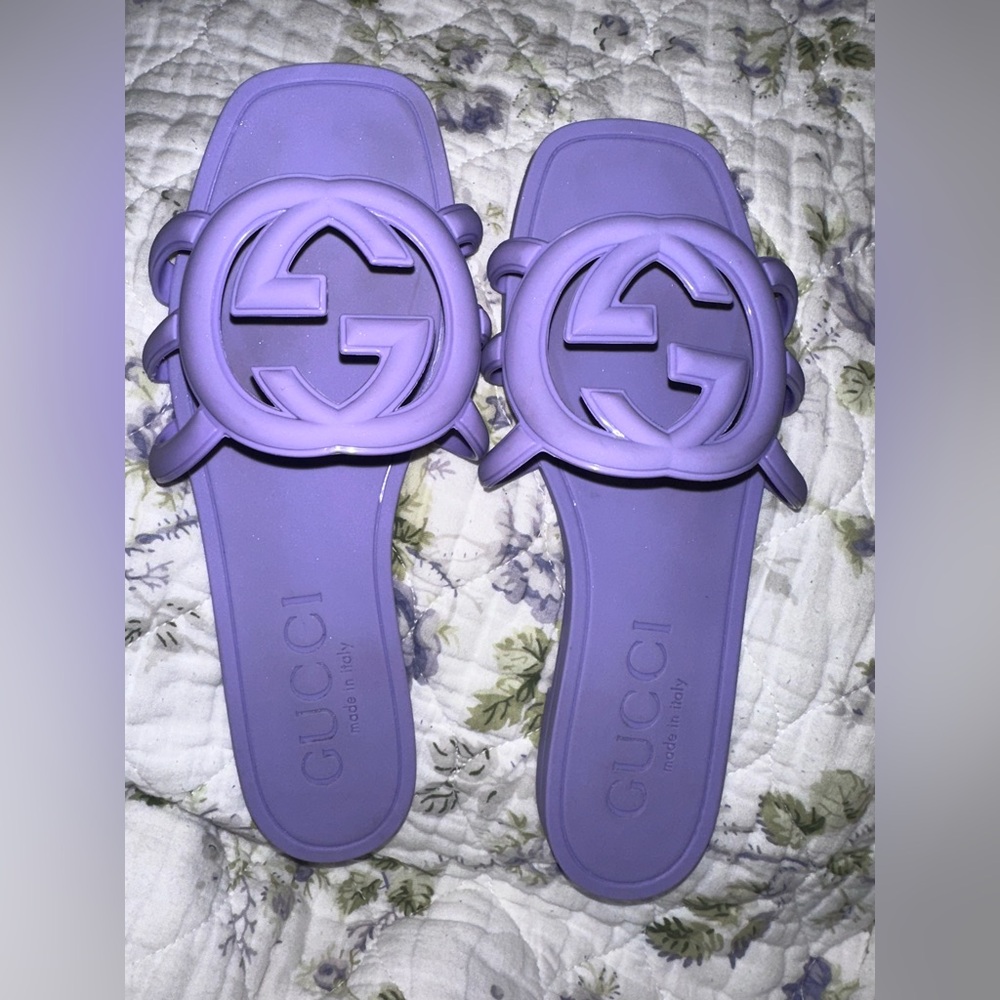 🔥GUCCI 👀Women's Interlocking G slide sandal-IN GUCCI NOW @$550! Gorg! Sz 38/8